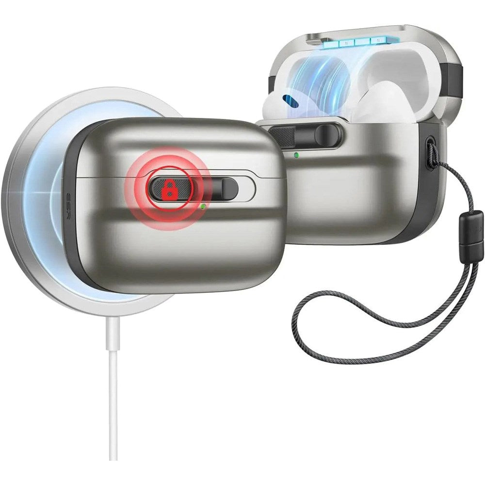 ESR AirPods Pro (1st & 2nd Gen) HaloLock Pulse Case - MagSafe Compatible - Grey