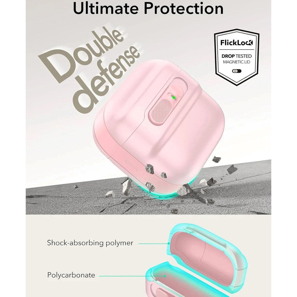 ESR AirPods (4th Gen) HaloLock Pulse Case - MagSafe Compatible - Pink
