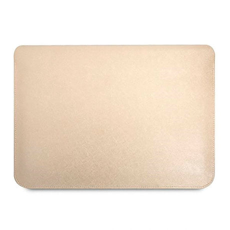 Guess Protective MacBook Sleeve 13 "/ 14" (33 x 23 Cm) - Saffiano Triangle - Beige