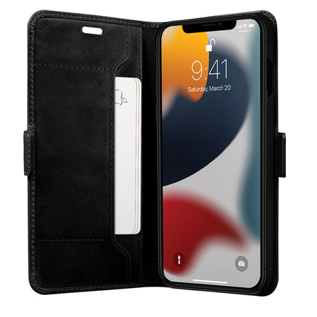 iPhone 13 Pro dbramante1928 Copenhagen Slim Genuine Leather Wallet Case - Black