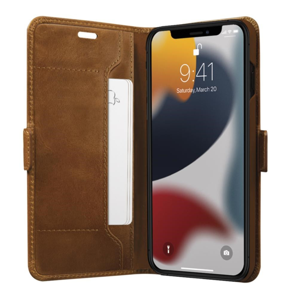 iPhone 13 Pro dbramante1928 Copenhagen Slim Genuine Leather Wallet Case - Tan