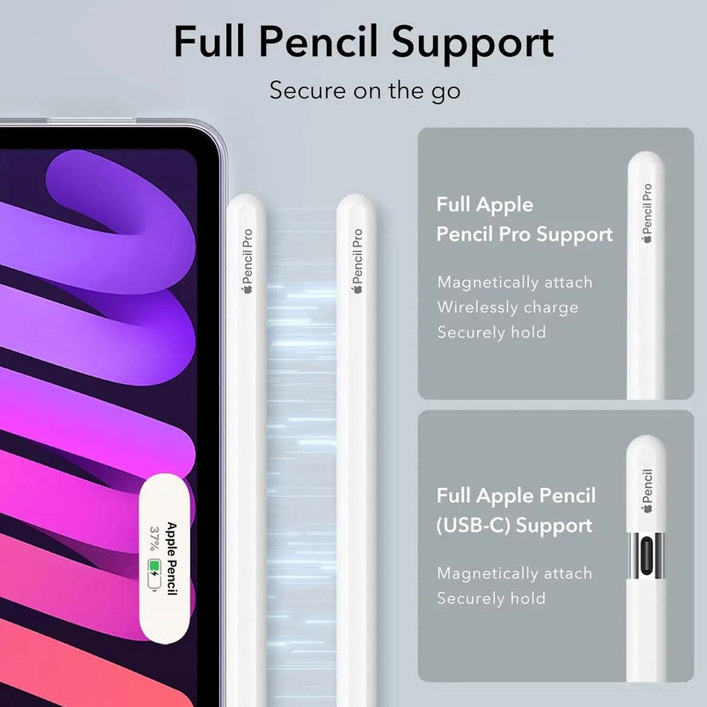 iPad Mini (2024 / 2021) ESR Hybrid Case with Kickstand - Transparent / Grey