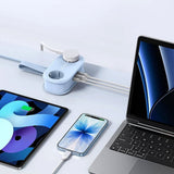 ORICO 20W 5-in-1 Power Strip with 2 x Schuko 2 x USB-A 1 x USB-C - Blue