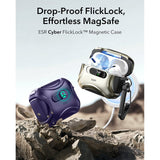 ESR AirPods Pro (3rd gen.) Cyber FlickLock Case with Carabiner - Purple