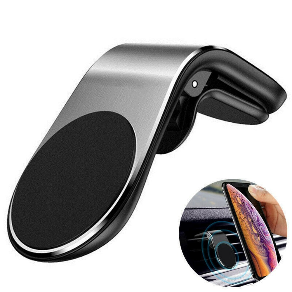 Maxlife Magnetic Mobile Phone Holder for Air Vent - Silver / Black