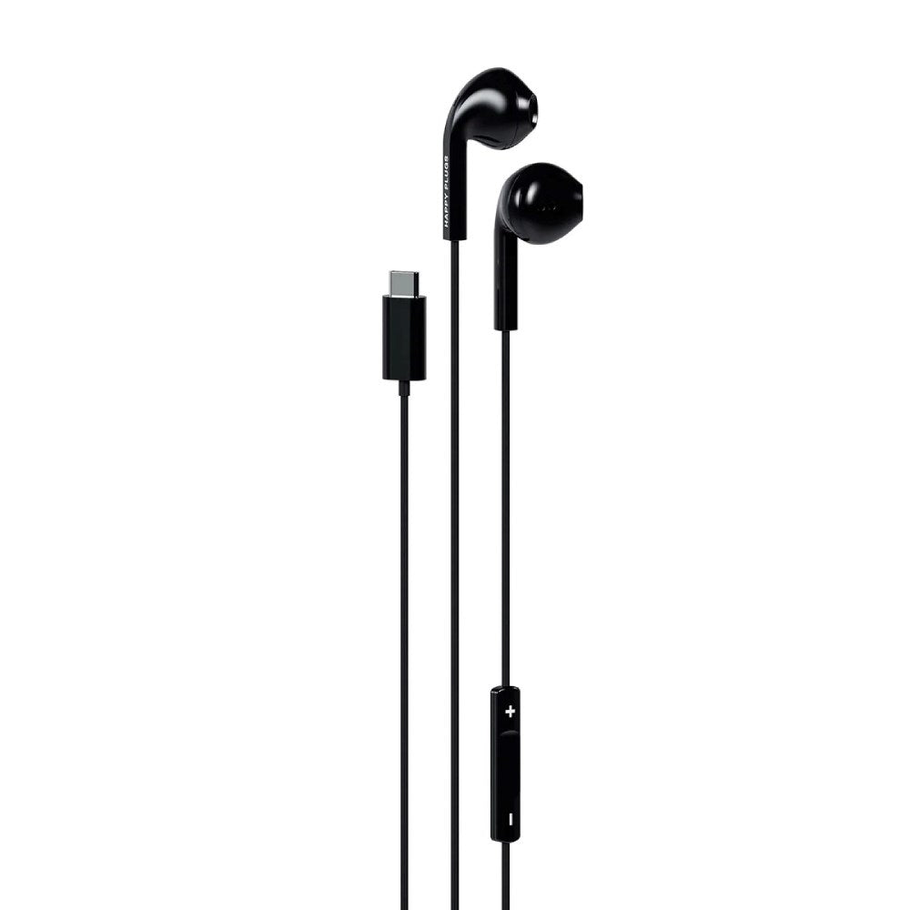 Happy Plugs Headphones with USB-C - In-Ear - Black