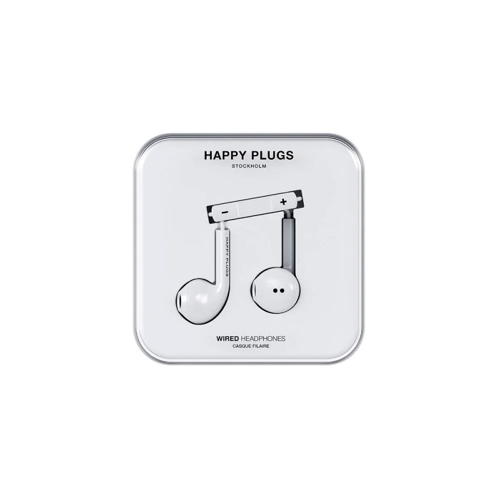 Happy Plugs Headphones with USB-C - In-Ear - White