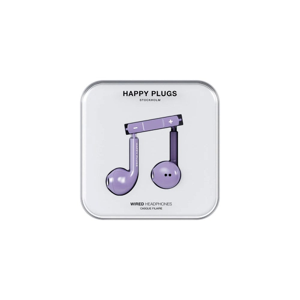 Happy Plugs Headphones with USB-C - In-Ear - Purple