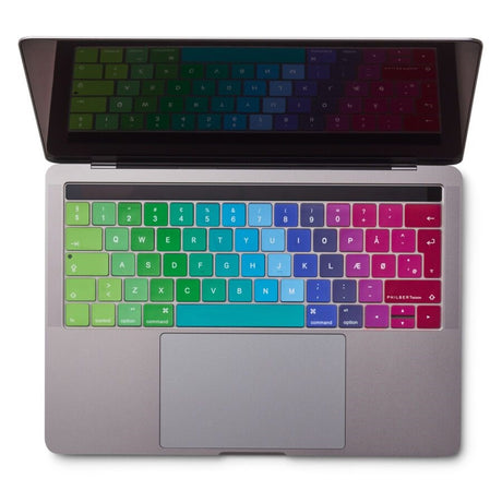 Philbert MacBook Pro Touch Bar 13" / 15" Keyboard Cover w. Nordic Layout - Rainbow