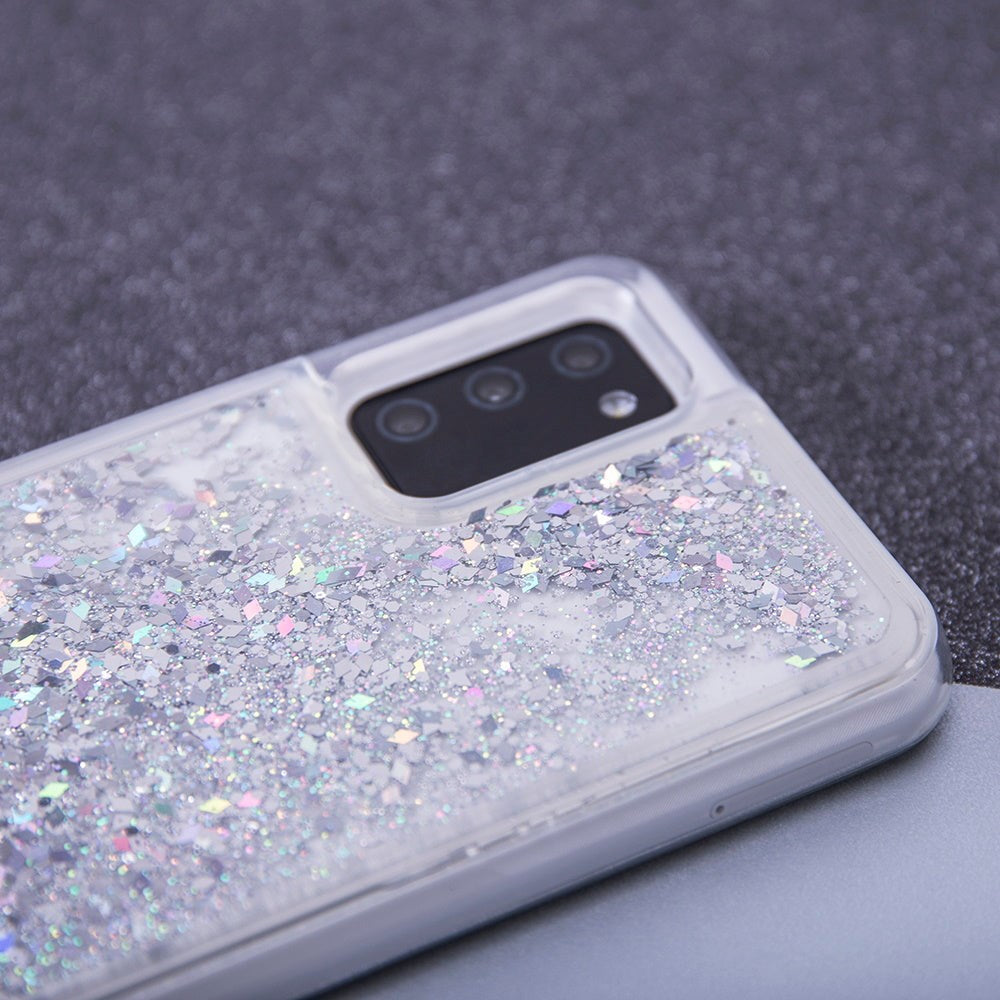 Samsung Galaxy S23 Transparent Glitter Case - Silver