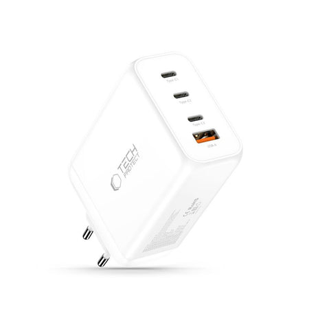 Tech-Protect 240W Wall Charger w. 3x USB-C & 1x USB-A - White
