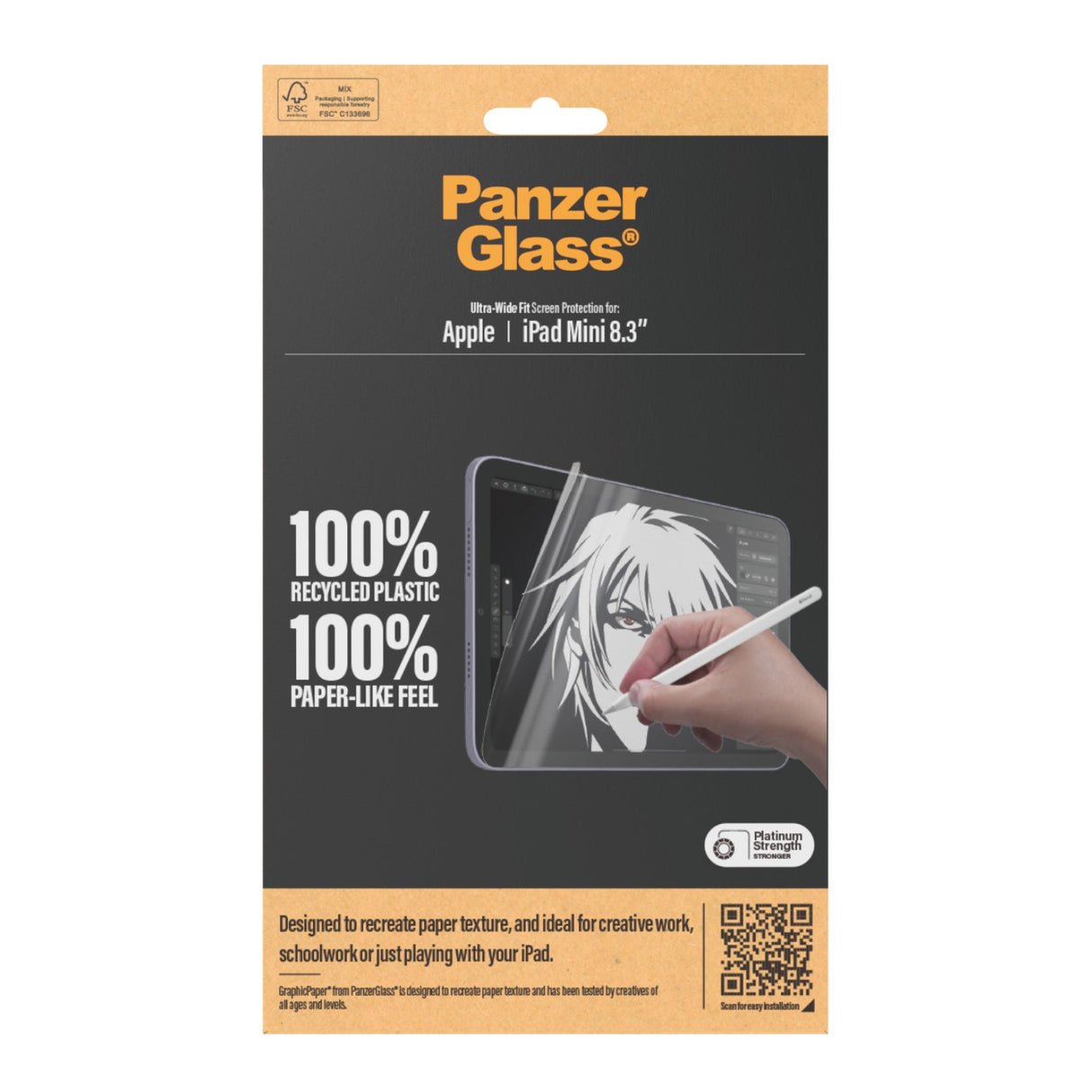 PanzerGlass GraphicPaper Screen Protector for iPad Mini (2024/2021) – Ultra-Wide Fit