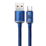 Baseus Crystal Shine Cable USB-A to USB-C PD 100W - 2m - Blue