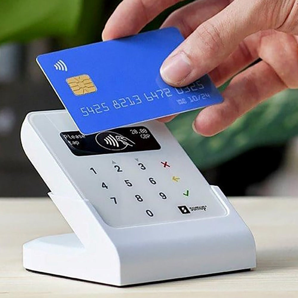 SumUp Air Card Reader Wireless Payment Terminal w. Charging Station - White