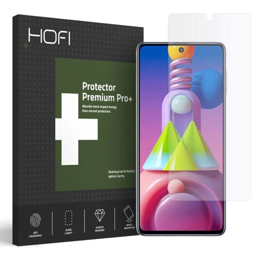 Samsung Galaxy M51 Hofi Hybrid Pro+ Screen Protector - Case Friendly - Transparent