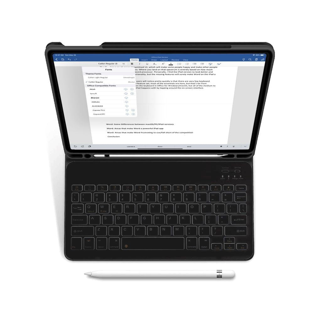 iPad 10.9" (2024/2022) Tech-Protect Keyboard Case With Pencil Holder - English Layout - Black