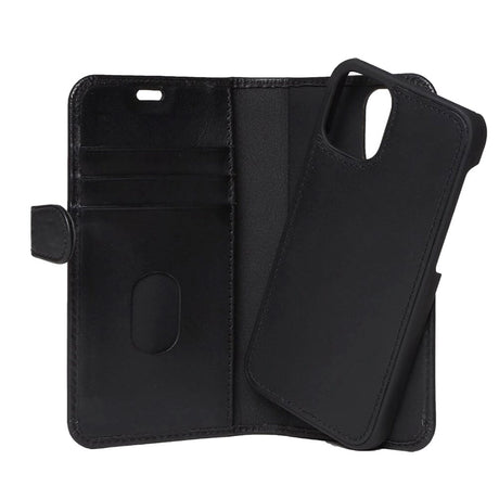 iPhone 12 Mini Gear Buffalo Wallet Genuine Leather Magnet Wallet Case - Black