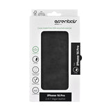 iPhone 16 Pro Essentials 2-in-1 Faux Leather Flip Case - Black