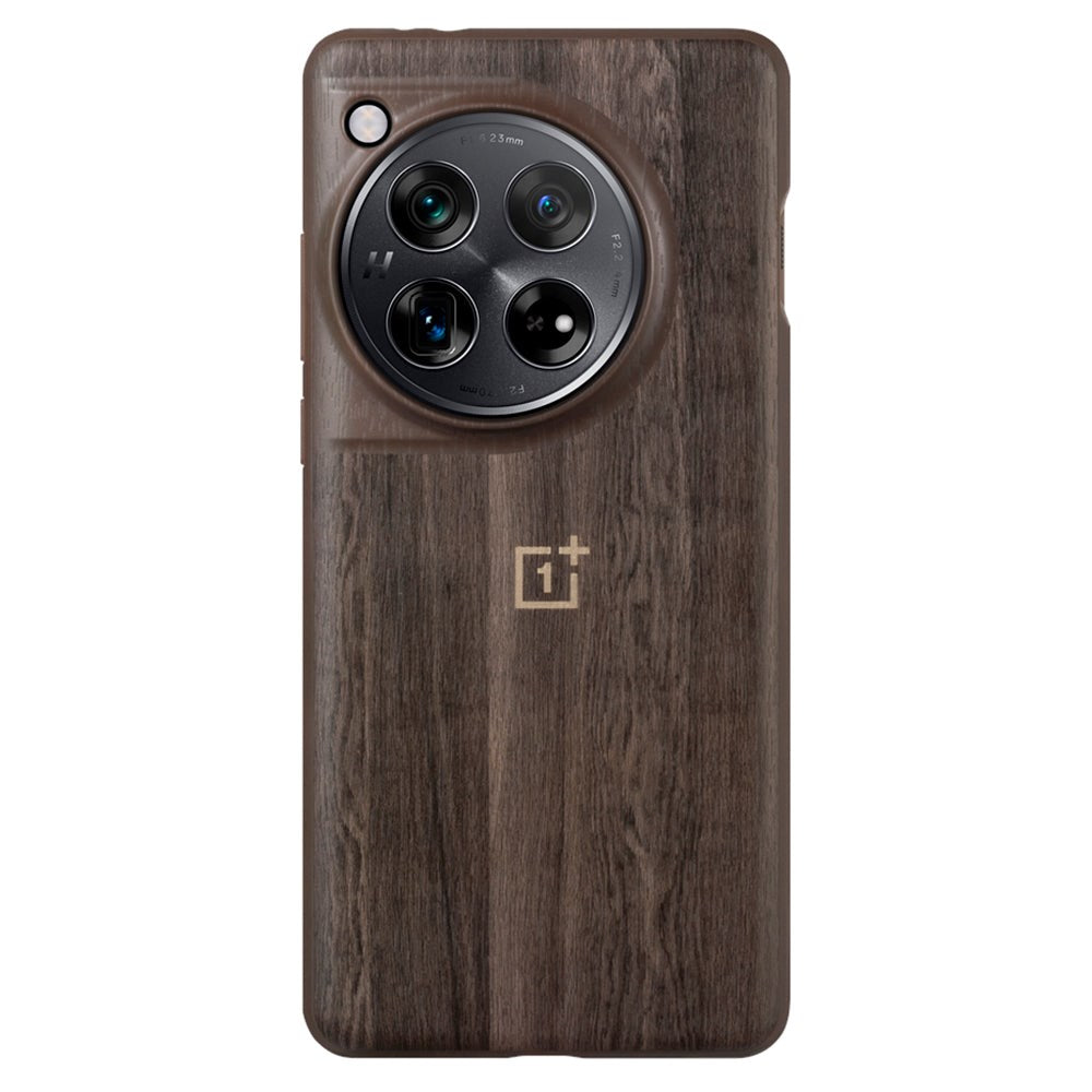 Original OnePlus 12 Walnut Texture Bumper Case - Brown