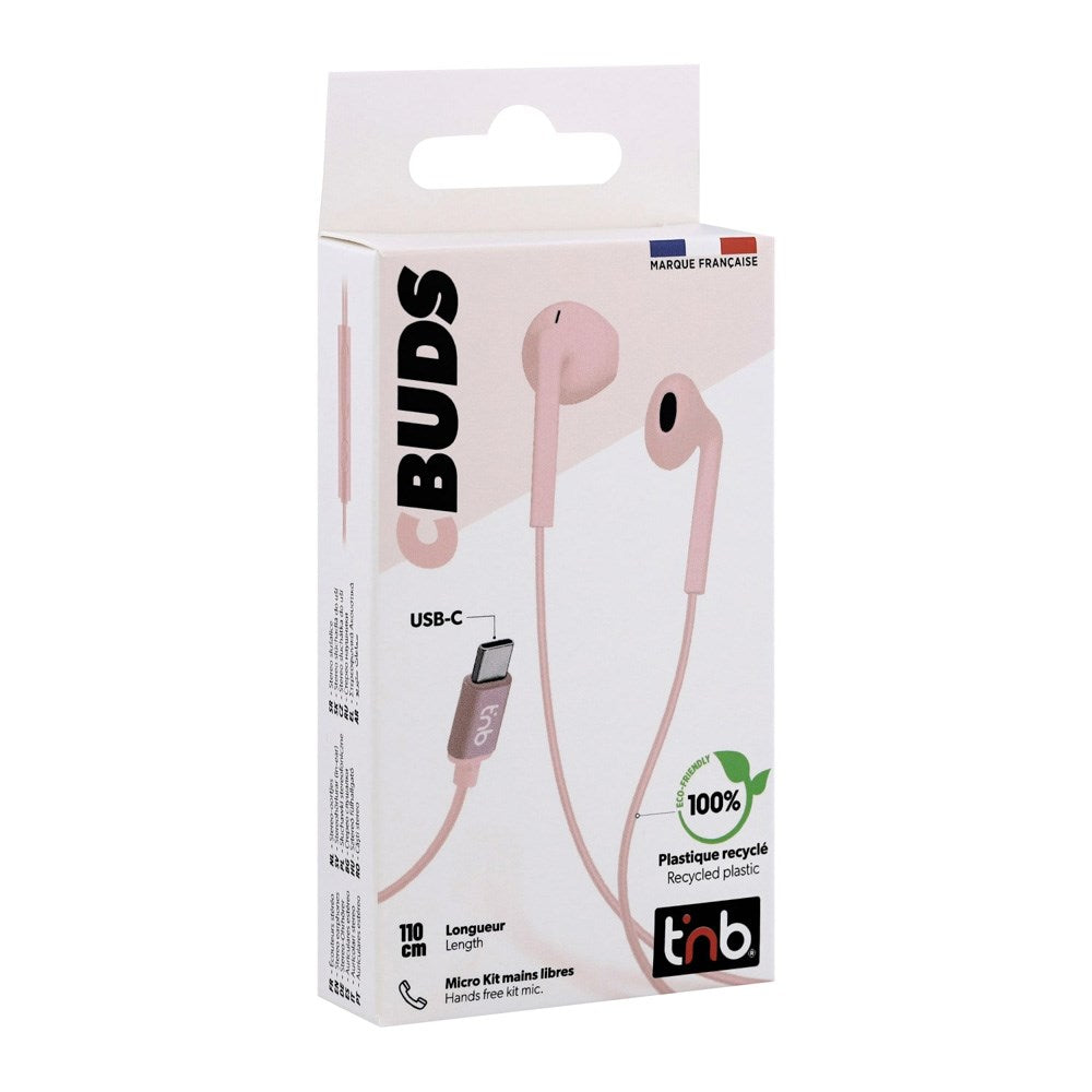 T'NB C-SOUND In-Ear Headphones - USB-C - Pink