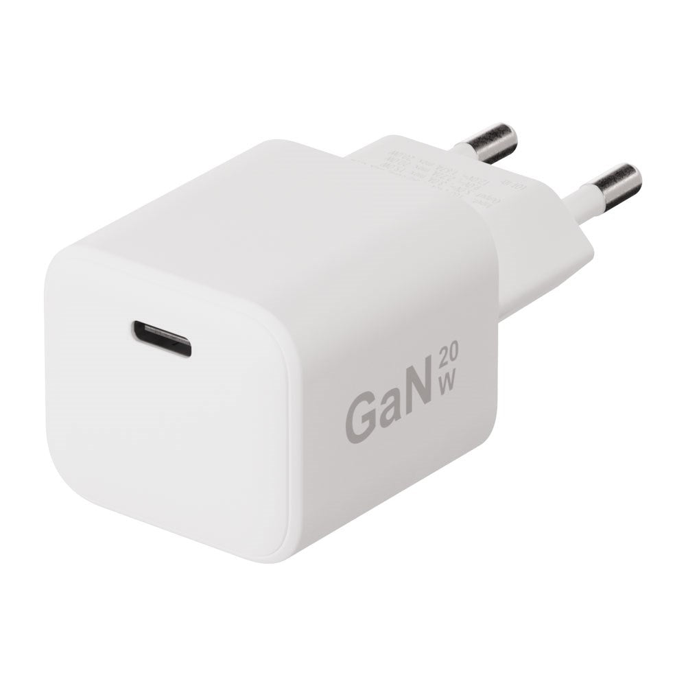 X2O 20W Wall Charger with 1x USB-C & 1x USB-C Cable – 1.2m – White