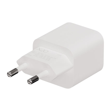 X2O 20W Wall Charger with 1x USB-C & 1x USB-C Cable – 1.2m – White
