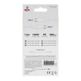X2O Superflex 60W USB-C to USB-C Cable - 1.5m - White