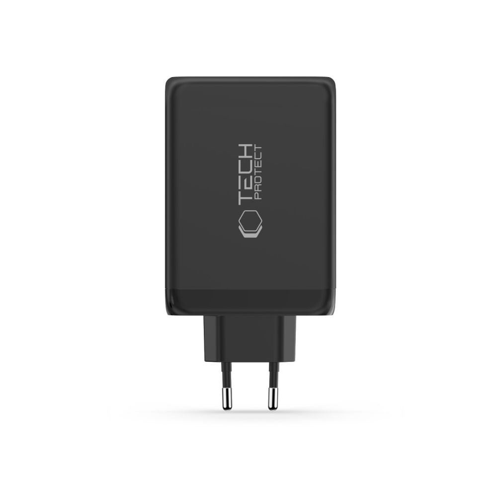 Tech-Protect 240W Wall Charger w. 3x USB-C & 1x USB-A - Black