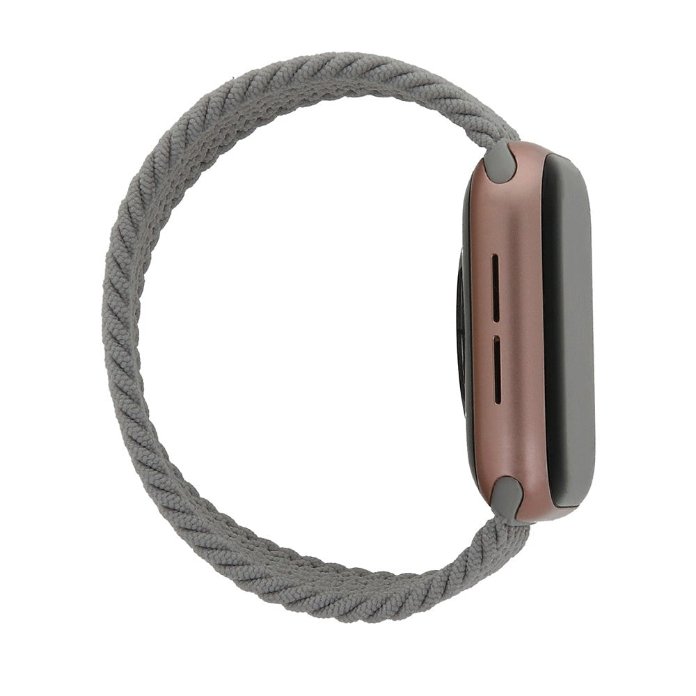 Apple Watch (42/44/SE/45/46/49mm) Elastic Fabric Smartwatch Strap - Size L - Grey