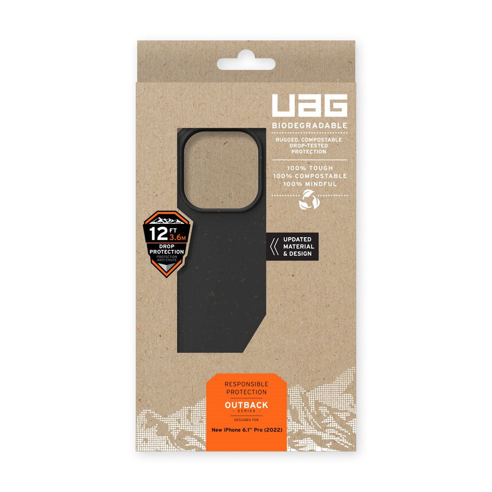 iPhone 14 Pro UAG Outback Case - Compostable - Black