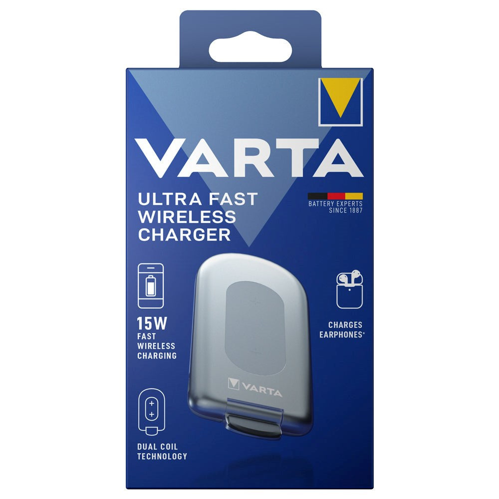 Varta Wireless Charger 15W - Silver / Grey