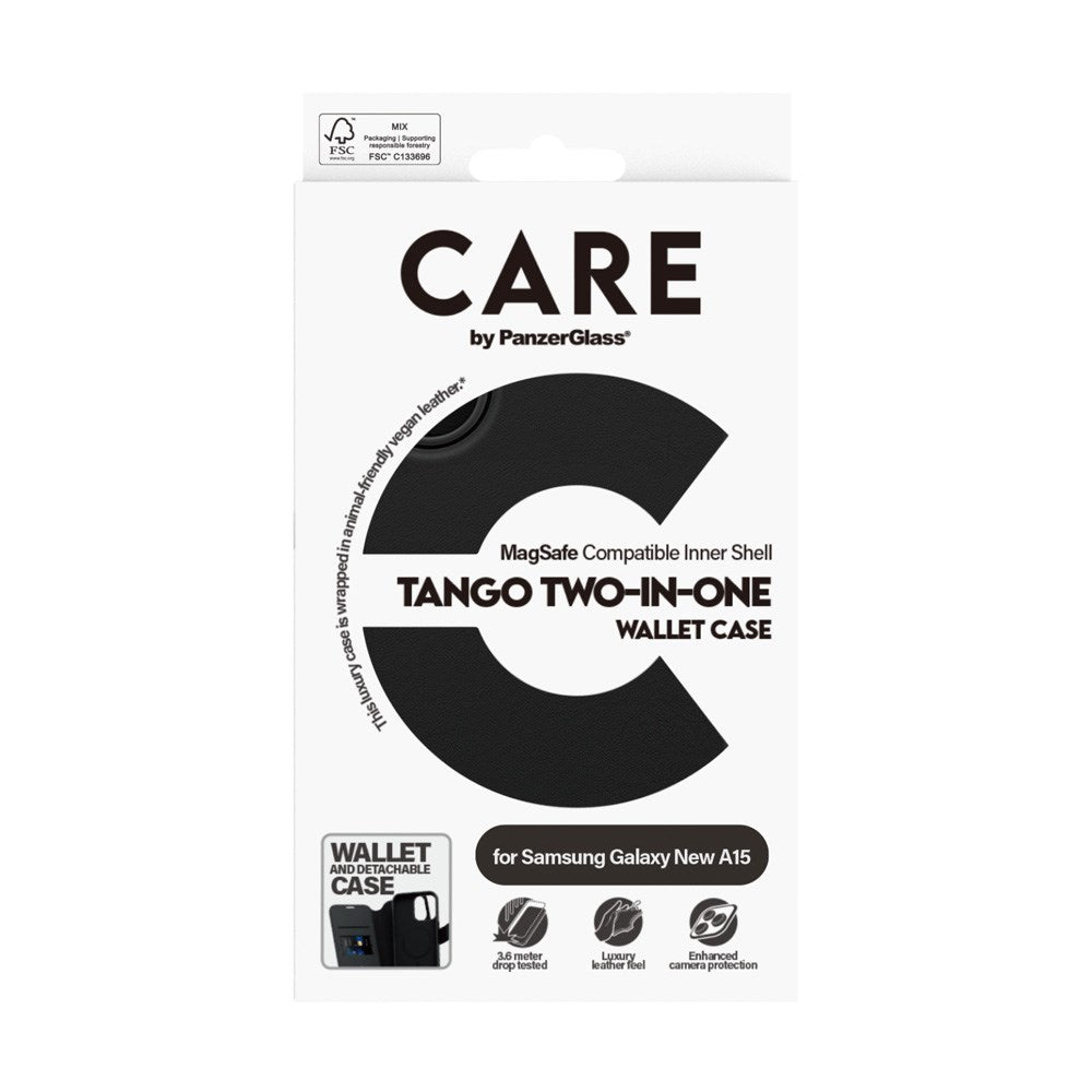 CARE by PanzerGlass Samsung Galaxy A16 Feature Tango 2-in-1 Flip Case with Wallet - Black