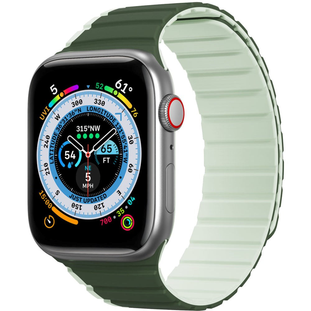 Dux Ducis Apple Watch (38/40/SE/41/42mm) LD-Series Magnetic Silicone Strap - Green