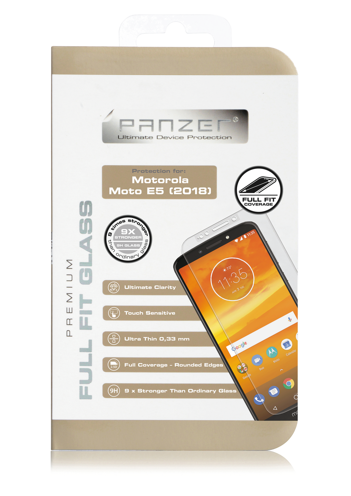 PANZER FULL-FIT Glass Motorola Moto G6 Play / Moto E5 Tempered Glass Protective Film Transparent'