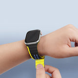 Dux Ducis Apple Watch (38/40/SE/41/42mm) LD-Series Magnetic Silicone Strap - Black / Yellow