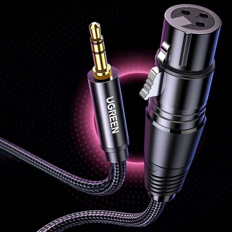 UGREEN AV182 XLR to 3.5mm Jack Cable - 1m - Black