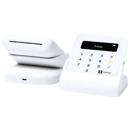 SumUp Air Card Reader Wireless Payment Terminal w. Charging Station - White