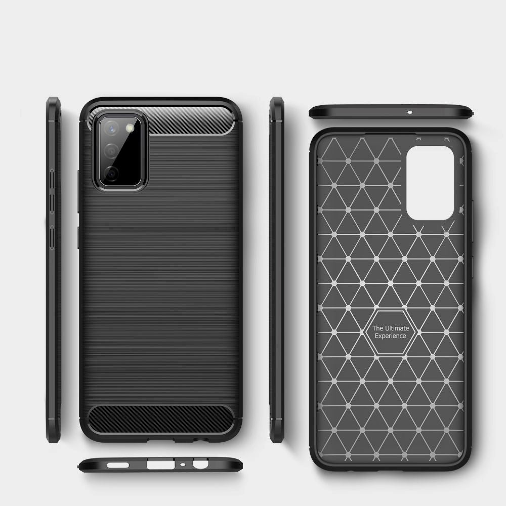 Samsung Galaxy A02s Tech-Protect Flexible Plastic Carbon Case - Black