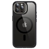 iPhone 15 Pro Max ESR Armor Tough Kickstand Halolock Case - MagSafe Compatible - Transparent / Black