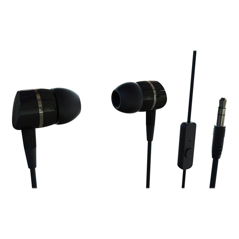 Vivanco In-Ear Headphones with 1.2m Cord - 3.5mm Plug - Black