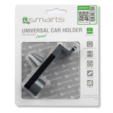 4smarts Car Air Vent Phone Holder for Car - Max Mobile: 50 x 85mm - Grey / Black