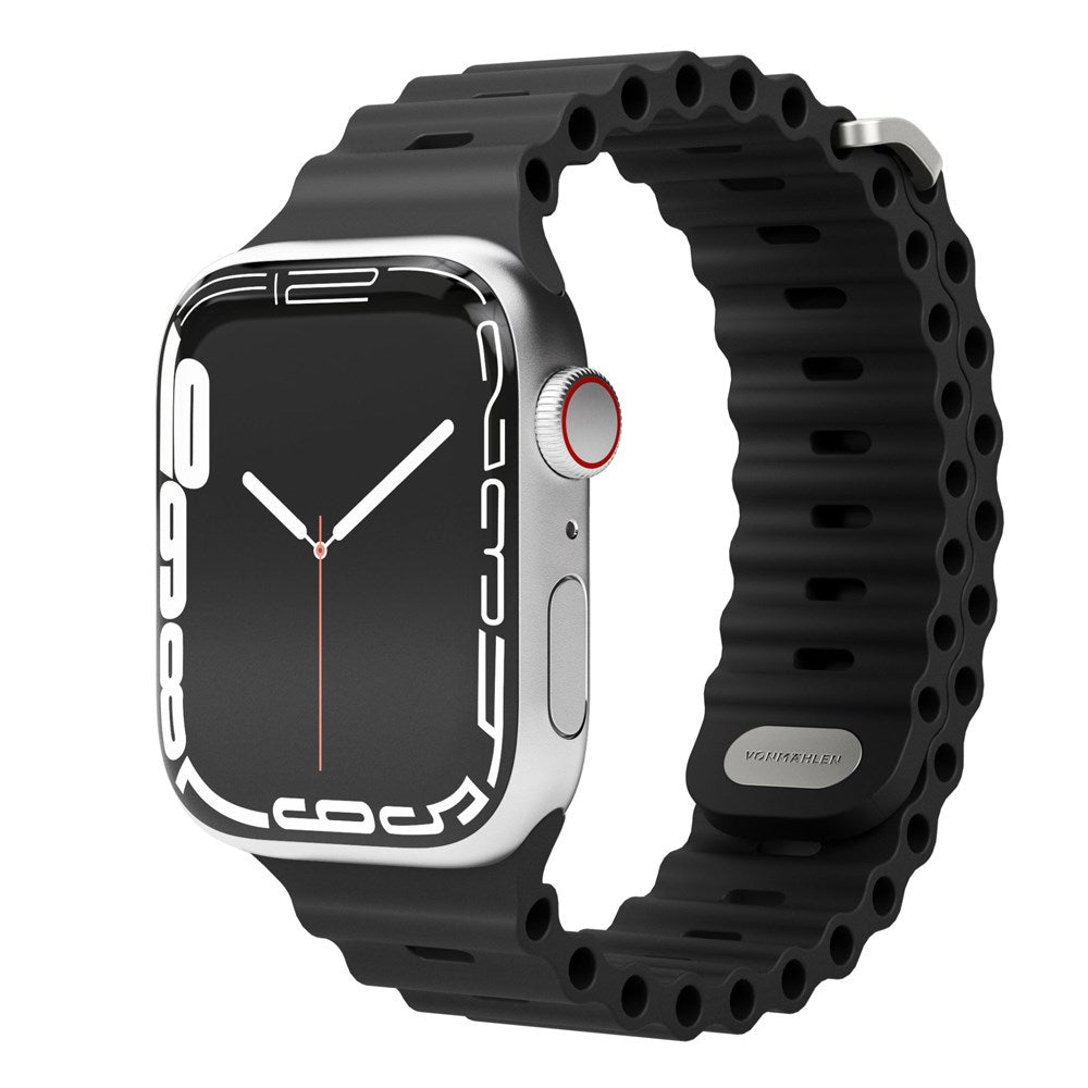 Vonmählen Apple Watch (38/40/SE/41/42mm) Wave Band 2 Recycled Silicone Strap - Black