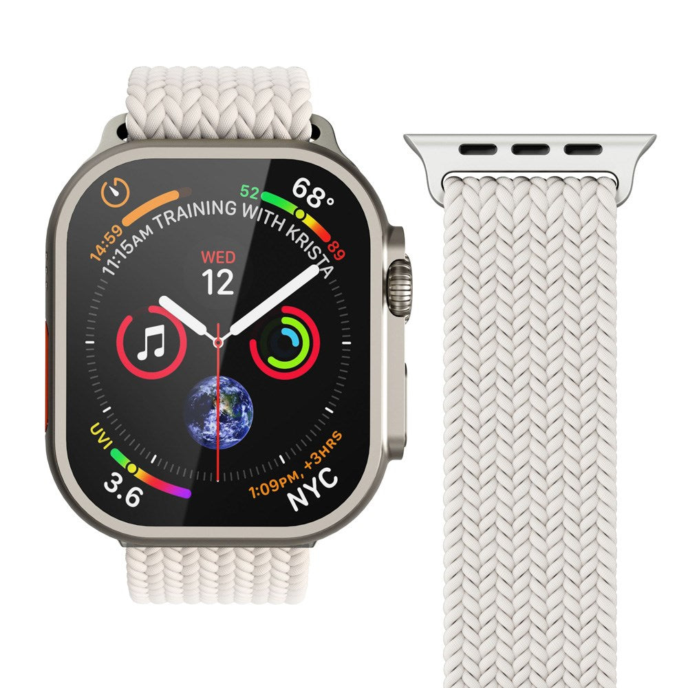 Vonmählen Apple Watch (42/44/45/SE/46/49mm) Woven Loop Nylon Watch Strap - Cream