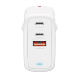 65W PD 4smarts Charger GaN Flex - Wall Charger with 1 x USB-A & 2 x USB-C - White