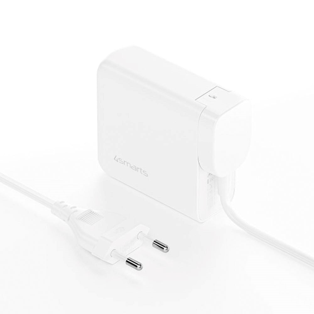 4smarts 100W PD Charger GaN Flex Pro - Wall Charger with 1 x USB-A & 3 x USB-C - White