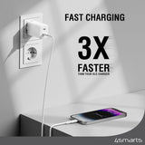 4smarts PDPlug 45W Wall Charger with 2 x USB-C - White
