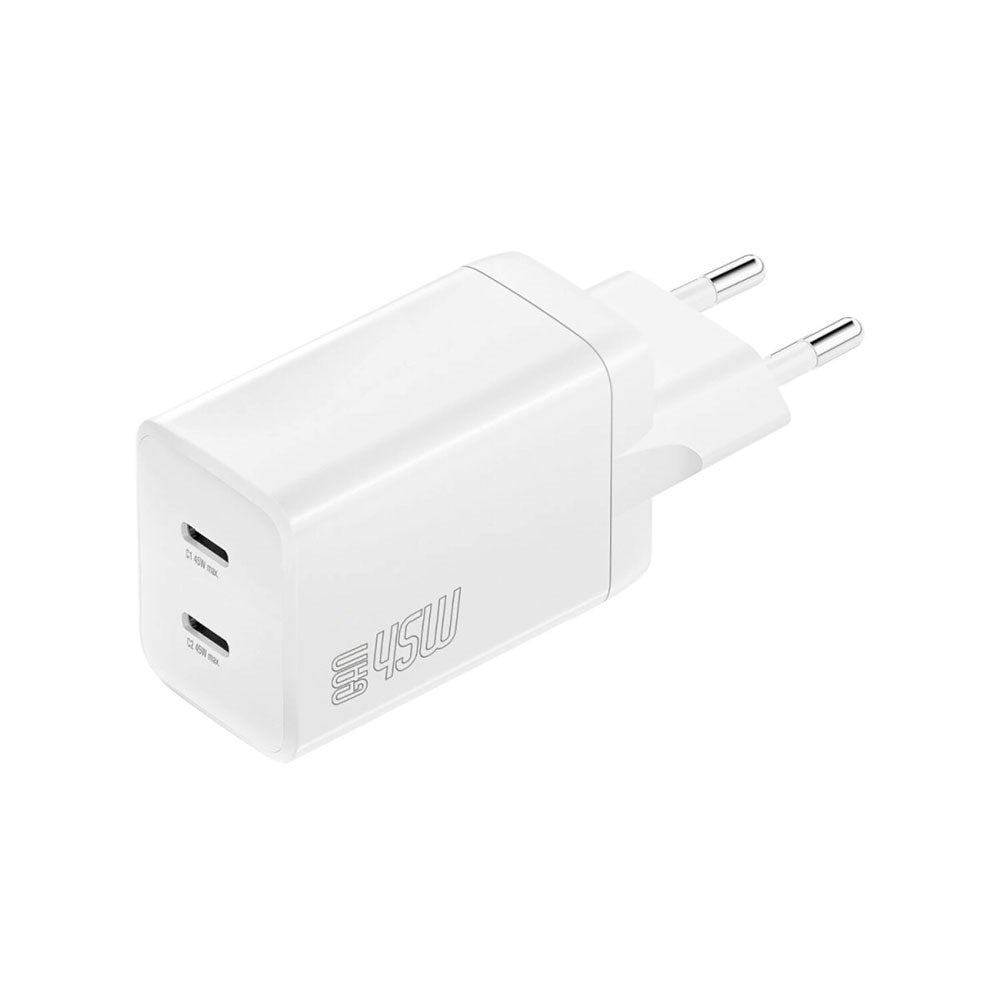 4smarts PDPlug 45W Wall Charger with 2 x USB-C - White