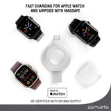 4smarts Fast Charger for Apple Watch - Silver / White