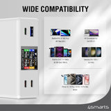 4smarts GaN DIY Mode Desktop Charger - 130W / 3x USB-C & 1x USB-A - White