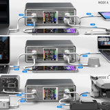 4smarts Lucid GaN DIY Mode Desktop Charger - 300W / 3x USB-C & 1x USB-A - Grey